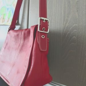 Leather Coach Shoulder Bag - vintage